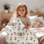 Personalizzato carino animale orso scoiattolo morbido lancio coperta con nome Baby Shower regalo di Natale per ragazzi ragazze