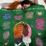 Personalizzato 10 ragioni per cui sei mia sorella Coperta morbida con nome Compleanno Natale Anniversario regalo per sorelle Besties