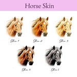 Personalised Birth Flower Horse Birthmark Name Large Tote Bag with Zipper Birthday Christmas Gift for Women Horse Lovers