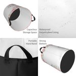 Personalized Floral Elephant Waterproof Oxford Cloth Portable Toy Storage Laundry Basket with Name Birthday Gift for Children