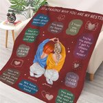 Personalizzato 10 ragioni per cui sei mia sorella Coperta morbida con nome Compleanno Natale Anniversario regalo per sorelle Besties
