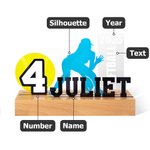 Personalized Acrylic Softball Player Silhouette Plaque with Number and Name Home Decor Christmas Birthday Gift for Sport Lovers