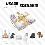 Couverture et bonnet d'emmaillotage de licorne fantaisie personnalisés avec nom Cadeau de douche d'anniversaire pour nouveau-né enfant