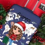 Personalised Cartoon Character Elastic Luggage Cover Protector Fits 18-32 Inch Suitcase Travel Accessories Birthday Gift for Boys Girls