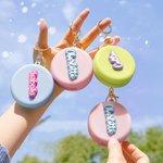 Monedero Macarrón Personalizado con Nombre en 3D Crema Bolsa de Silicona Impermeable Llavero Accesorio Regalo para Niñas Mujeres Amantes de la Pastele