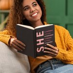 Personalized She Is Me Self Care A5 Name Journal Hardcover Notebook with 120 Lined Pages & Free Pencil Inspiring Birthday Affirmation Gift for Women
