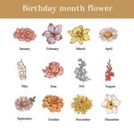 Personalised Watercolour Birth Flower Magnetic Leather Bookmark Clip with Engraved Name Birthday Christmas Gift for Book Lovers Bookworm
