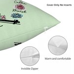 Taie d'Oreiller Personnalisée avec 1-6 Fleurs de Naissance Noms et Titre Décoration de Maison Cadeau Anniversaire Noël pour Parents Grands-parents