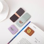 Personalised Watercolour Birth Flower PU Leather Magnetic Bookmark with Name Reading Accessories Birthday Christmas Gift for Book Lovers Bookworm