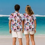 Personalized Dog Cat Character Portrait Hawaiian Shirt Beach Party Birthday Gift for Men Women Pet Lover