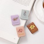 Marque-Page Magnétique en Cuir Personnalisé avec Nom Gravé et Fleur de Naissance Cadeau Anniversaire Noël pour Amoureux de Lecture