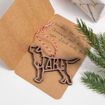 Ornement en Bois Personnalisé avec Nom et Élément Évidage en Forme de Chien et Chat Cadeau Noël pour Amoureux des Animaux de Compagnie