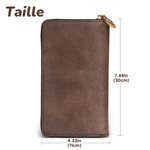 Portefeuille en Cuir PU Personnalisé avec 1-4 Chats et Noms Porte-Billets avec Fermeture Éclair Cadeau Anniversaire Noël pour Amoureux de Chat