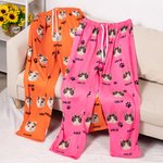 Pantalon Pyjama Personnalisé avec Portraits de Chien ou Chat et Nom Cordon de Serrage Cadeau d'Anniversaire Noël pour Amoureux d'Animaux de Compagnie