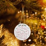 Ornement en Céramique Personnalisé avec 1 à 12 Noms Décoration de Noël Cadeau pou Famille