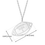 Personalised American Football Pendant Necklace with Name and Number Game Day Accessories Birthday Team Gift for Football Lovers