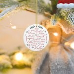 Ornement en Céramique Personnalisé avec 1 à 12 Noms Décoration de Noël Cadeau pou Famille
