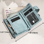 Personalisierte Mode Cartoon Mädchen Geburt Blume PU Leder Name Brieftasche mit Kartenschlitzen und Handgelenkband Geburtstag Geschenk für Mädchen Frauen