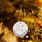 Personalised Flying Heart House I Wish Move You Next Door Ceramic Ornament with Name Christmas Tree Decor Long Distance Gift for Family Friend