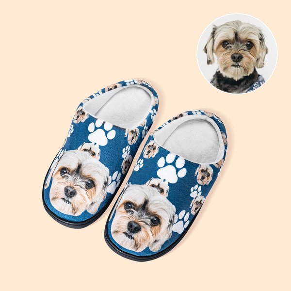 Personalizzato carino gatto cane animale domestico foto Fluffy pantofole Memorial Compleanno regalo per gli amanti degli animali donne uomini