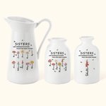 Personalisierte verschiedene Blumen aus dem gleichen Garten Keramikvase mit 1-10 Geburt Blumen und Namen Home Decor Freundschaft Geburtstag Geschenk f