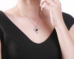 Pfotenabdruck von Haustieren Liebe-Herz-Halskette | Callie