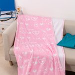 Personalised Multicolour Heart Stethoscope Medical Element Soft Fleece Throw Blanket with Name Birthday Appreciation Gift for Nurse Medical Staff
