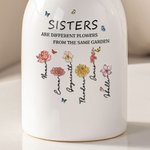 Personalisierte verschiedene Blumen aus dem gleichen Garten Keramikvase mit 1-10 Geburt Blumen und Namen Home Decor Freundschaft Geburtstag Geschenk f