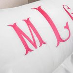 Personalized Embroidered Monogrammed Name Throw Pillow Cover with Ruffles Baby Shower Housewarming Gift for Newborn New Mom