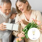 Gepersonaliseerd Grappig Voorschrift Champagne Glas en Leisteen Onderzetter met Gegraveerde Naam Verjaardagsfeestje Kerstcadeau voor Champagne Liefheb