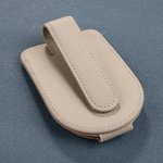 Porte-lunettes de soleil magnétique en cuir PU personnalisé avec initiale et nom - Cadeau anniversaire pour la famille et les amis
