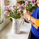 Personalisierte verschiedene Blumen aus dem gleichen Garten Keramikvase mit 1-10 Geburt Blumen und Namen Home Decor Freundschaft Geburtstag Geschenk f
