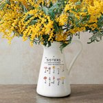 Personalisierte verschiedene Blumen aus dem gleichen Garten Keramikvase mit 1-10 Geburt Blumen und Namen Home Decor Freundschaft Geburtstag Geschenk f