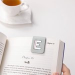 Personalized Pencil Notebook Style Magnetic Leather Bookmark Clip with Initial Birthday Christmas Back to School Gift for Book Lover Teacher