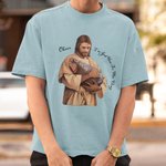 Personlig Jesus Loves Cute Moo Deng Crewneck T-skjorte Sweatshirt med navn Religiøs julegave til Moo Deng-elskere