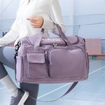 Personalized Cartoon Sport Girl with Basketball Baseball Design Weekend Bag with Shoulder Strap & Name Travel Accessories Gift for for Sports Lover