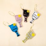Personalised Acrylic Pickleball Paddle Bag Tag Charm Keychain with Letter Funny Birthday Gift for Pickleball Lover