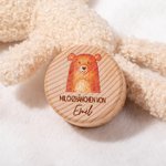 Personalizado de madera lindo dibujo animado perro gato diente caja con nombre grabado primer diente Keepsake nuevo bebé regalo para niño niña