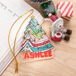 Ornement de Noël personnalisé en acrylique avec nom et cordon Cadeau de décoration d'intérieur pour les amoureux des livres Livres de lecture