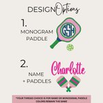 Serviette de sport brodée 100% coton avec clip et monogramme Cadeau de tournoi pour les amoureux du pickleball