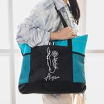 Personlig Häst Födelse Blomma Oxford Stor Tote Bag med Namn Resa Essentials Födelsedagspresent för kvinnor Vänner