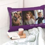 Personalisierter Mehrfarben Foto-Kissenbezug mit Text Geburtstag Hauseinweihung Kissen Deko Geschenk für Paar Familie