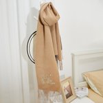 Écharpe Personnalisée avec Nom et Signe Astrologique Brodés à la Main Essentiel d'Hiver Doux Cadeau Noël Anniversaire pour Femme Homme Famille