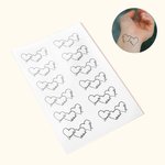 Personlig uppsättning med 3 giftfria vattentäta hjärtan tillfällig tatuering med 1-5 namn Festival Party Favors Fars dag-present för familj par