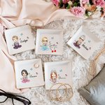 Plat à bijoux en céramique avec nom Personnalisé Personnage de dessin animé Bouquet de fleurs de naissance Anniversaire Fête de mariage Cadeau de mari