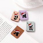 Marque-page magnétique en cuir avec initiales et nom Cadeau d'anniversaire et de Noël pour les amoureux des livres.
