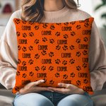 Taie d'oreiller personnalisée Multicolore Paw Name Home Decor Birthday Housewarming Gift for Pet Lover (Cadeau de pendaison de crémaillère pour les am