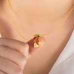 Personalizado 1-6 Corazón Estrella Birthstone Collar Colgantes con grabado Inicial Cumpleaños Aniversario Día de San Valentín Regalo para las mujeres