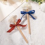 Stylo en Forme de Fleur Personnalisé avec Initiales Noms Lieu Accessoire pour Livre d'Or Décoration de Mariage Cadeau pour Couples