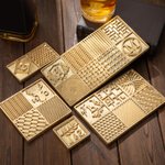 Cubitera de latón con iniciales de whisky grabadas y personalizadas con diseños de sellos y pinza Accesorio de bar Regalo de fiesta para barman
